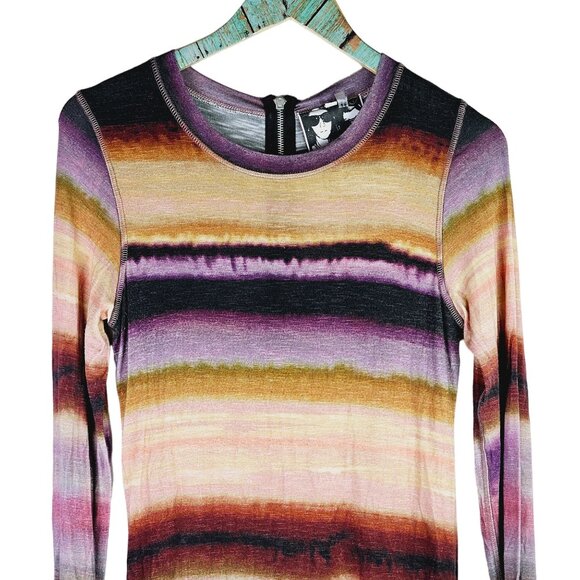 Young Fabulous & Broke YFB Long Sleeve Mini Tie Dye Bodycon Soft RARE Dress, M - Picture 2 of 7